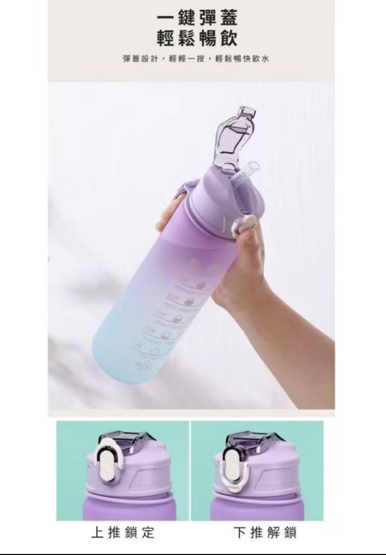彈蓋式漸層水壼-800ml