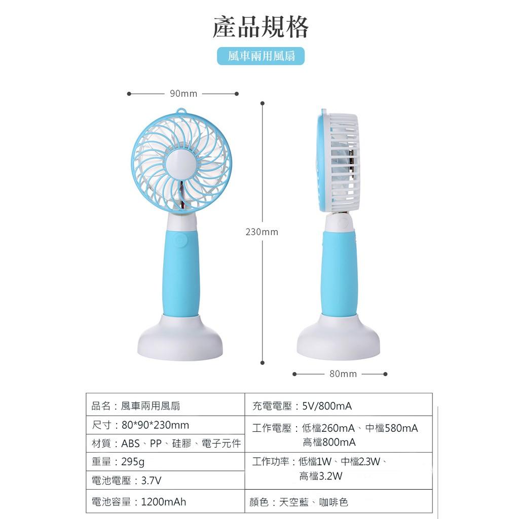 YoungFly USB充電式 風車兩用風扇 迷你風扇 手持 桌用 隨身風扇