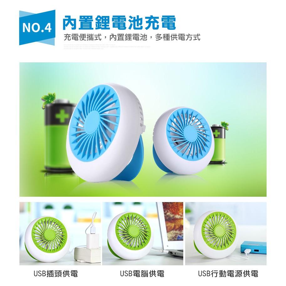 迷你USB小電扇 海洋藍
