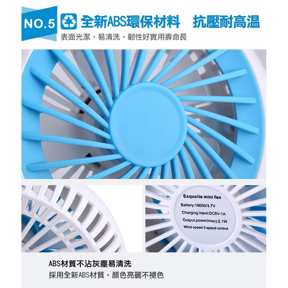 迷你USB小電扇 海洋藍