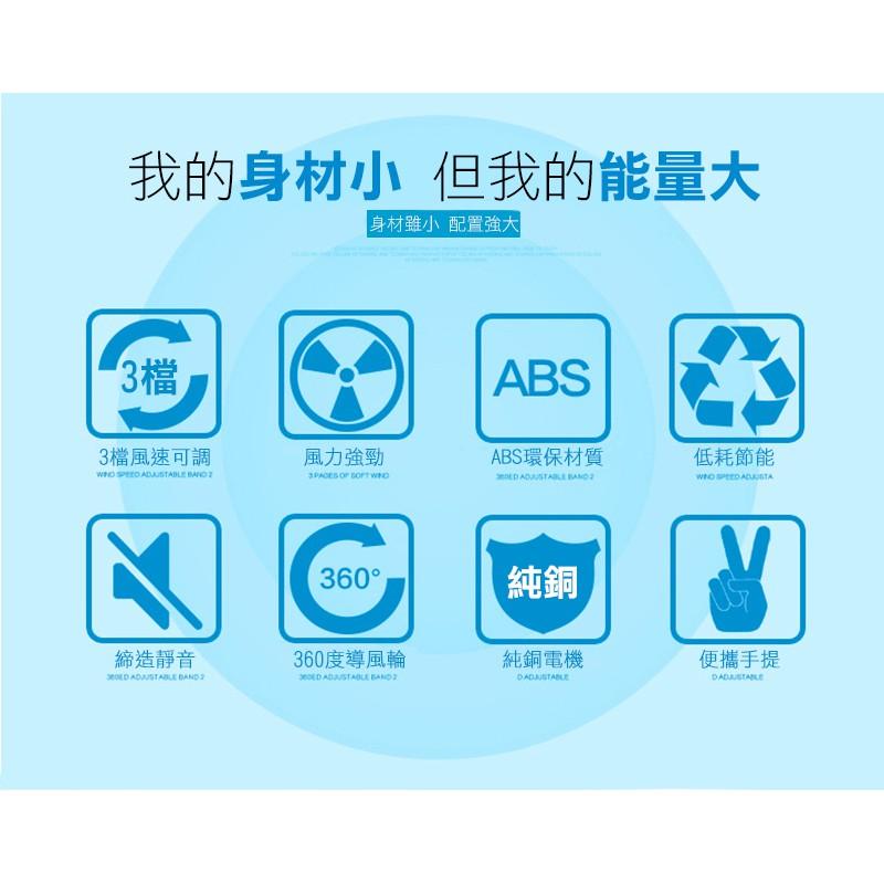 迷你USB小電扇 海洋藍