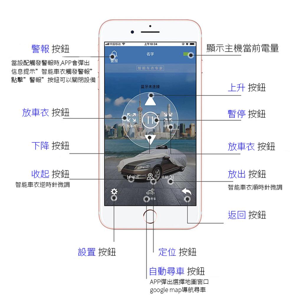Youngfly 太陽能全自動遙控汽車車罩
