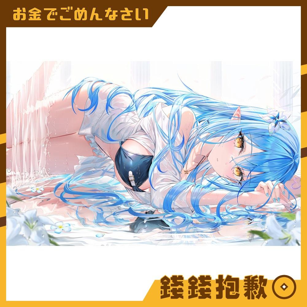 現貨 C102 リン☆ユウ Hololive 雪花ラミィ 雪花菈米 軟膠桌墊 滑鼠墊