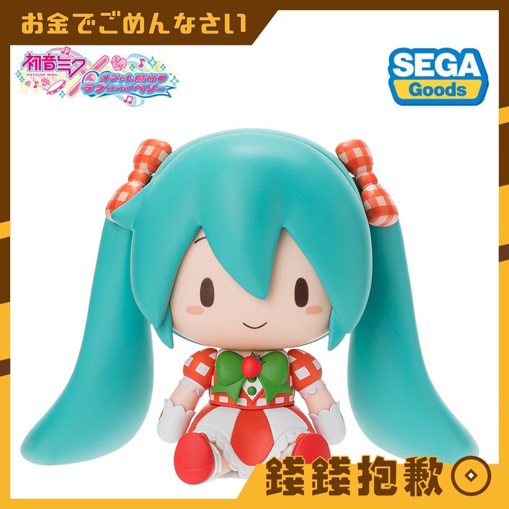 預購11月『免訂金』SEGA 初音未來×時尚魔女 ふわぷち 可換表情 Q版掌上坐姿公仔 可愛草莓 0428