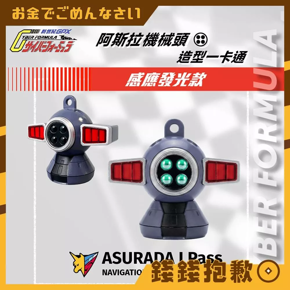 預購12月『免訂金』DA13 閃電霹靂車 GPX 阿斯拉機械頭造型一卡通 感應發光款(動畫配色) 0304