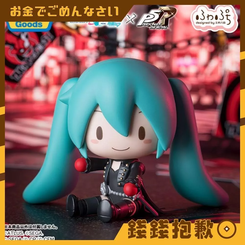 預購5月 SEGA 世界計畫 × 女神異聞錄5 P5R Q版豆豆眼掌上坐姿公仔 初音未來 1025