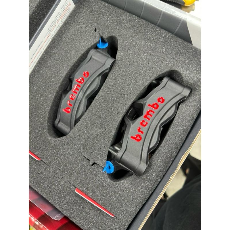 【brembo】STYLEMA一體成型對四輻射卡鉗組  黑/紅 (左+右)