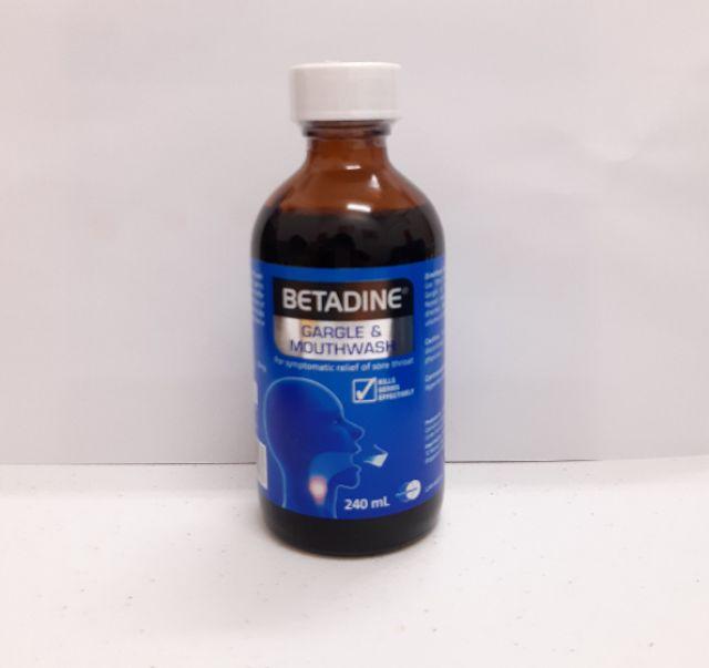 Betadine gargle &amp; mouth wash 240 ml