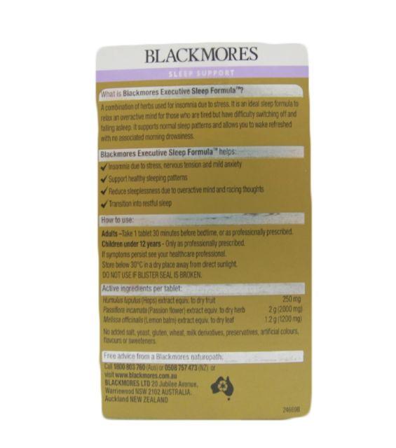 澳佳寶好眠有機食品Blackmores Executive B Sleep Formula 28s