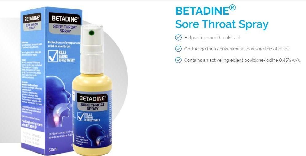 Betadine sore throat care spray 50ML