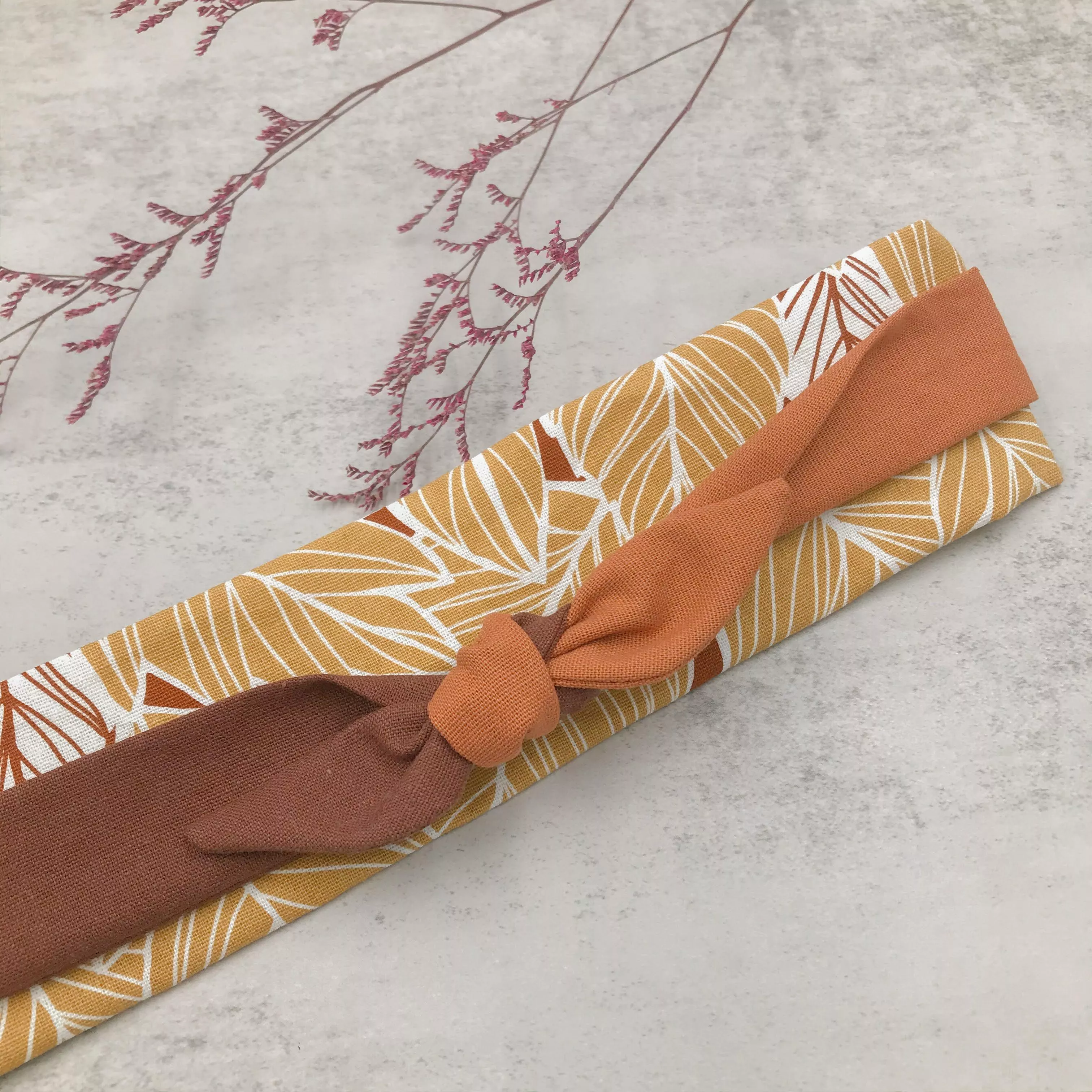 綁結啾啾髮帶【秋葉】