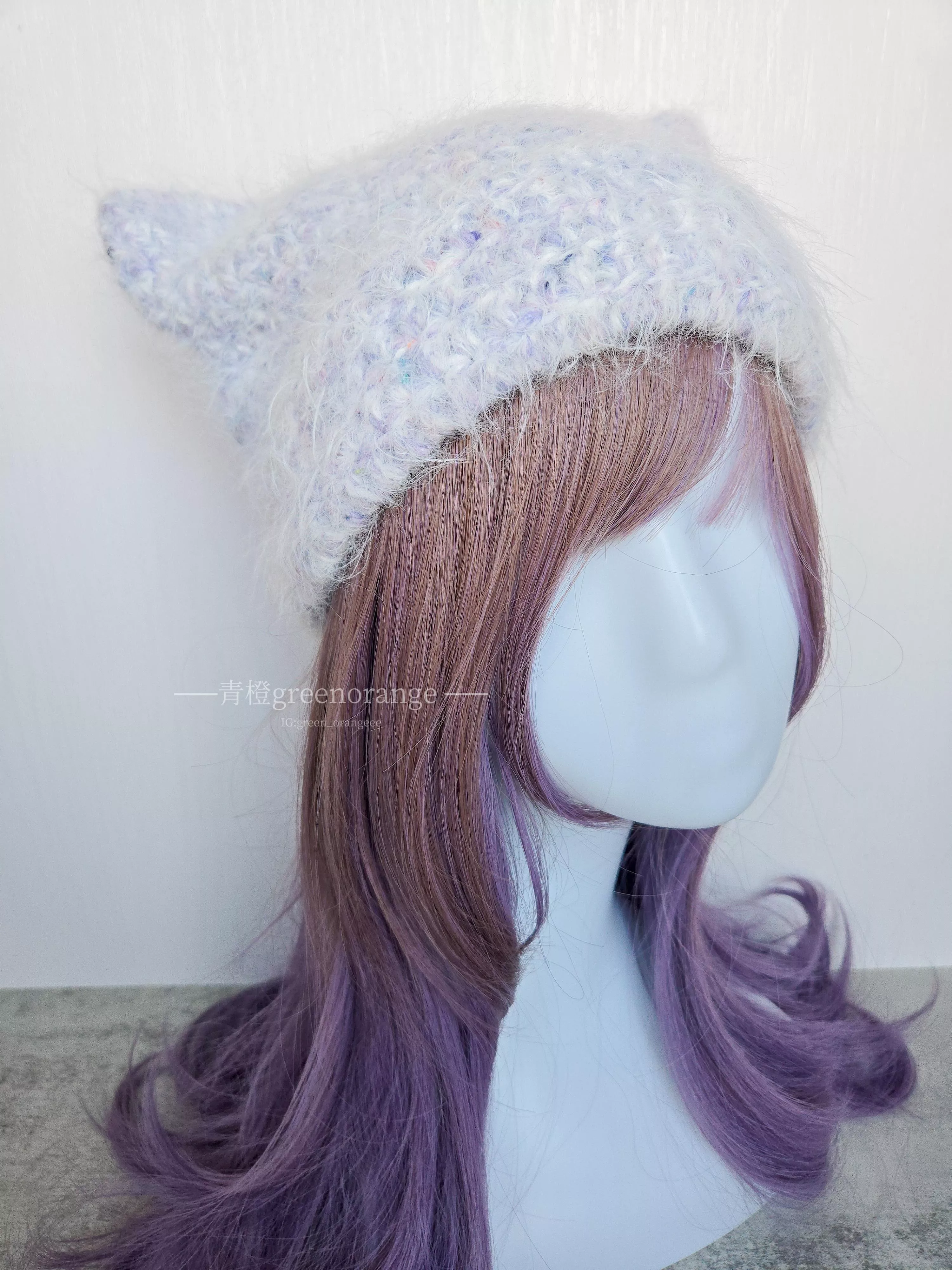 【貓耳帽 】紫色