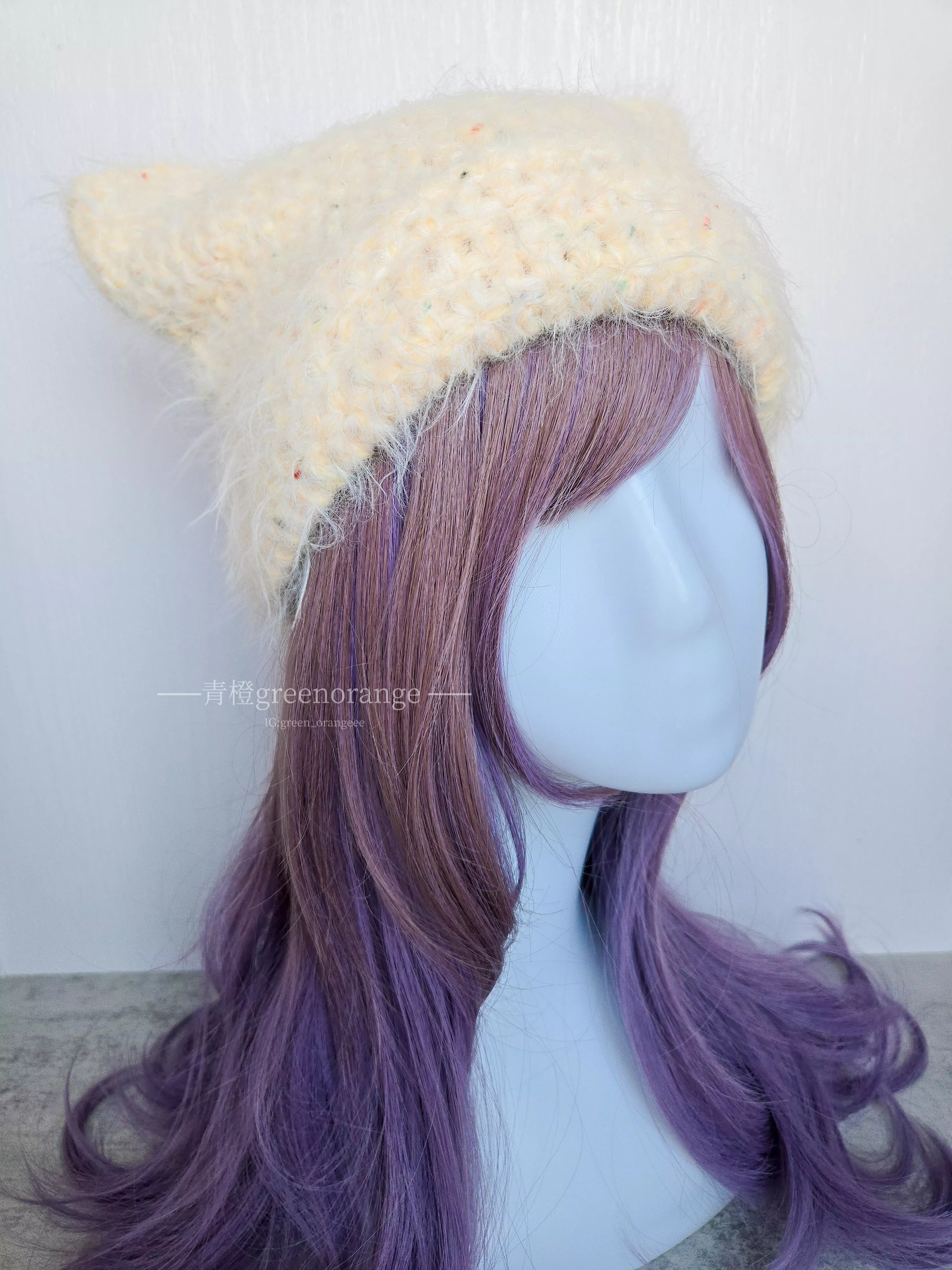 【貓耳帽 】 黃色