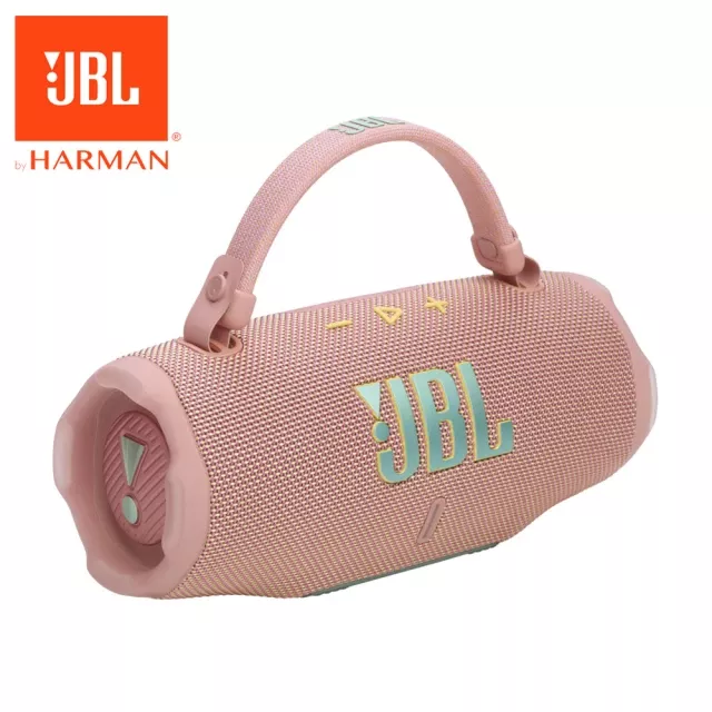 JBL Charge 6 可攜式防水藍牙喇叭(粉紅)