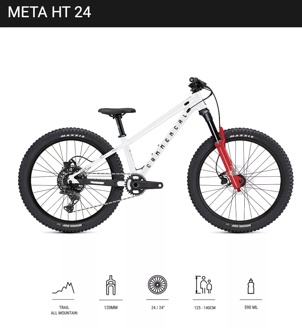 COMMENCAL META HT 24 PURE WHITE 2027單避震