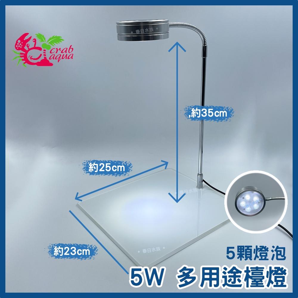 小螃蟹 多用途LED檯燈 5W / 7W USB 魚缸燈 多肉盆栽 魚缸 寵物箱 植物燈 盆景