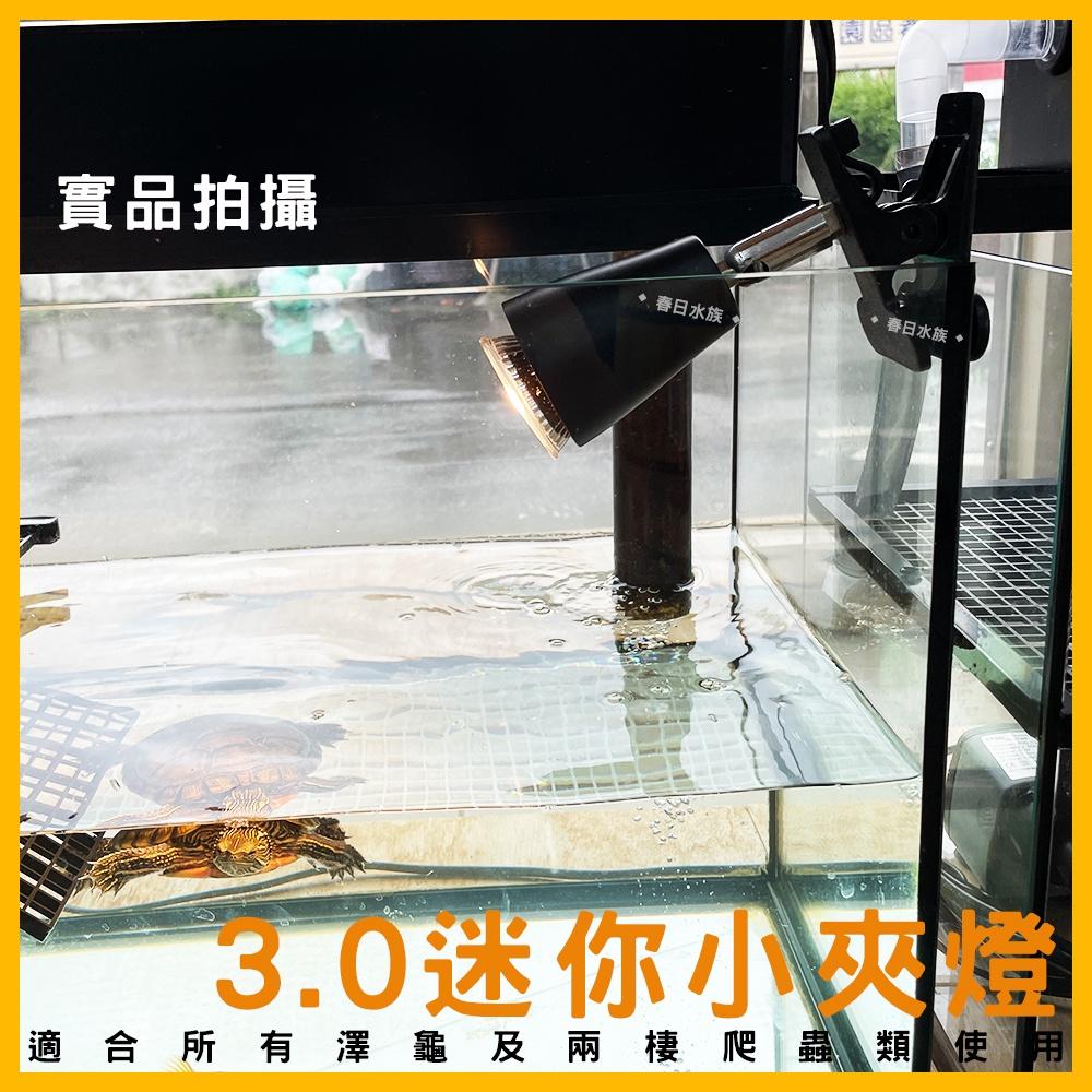 3.0迷你小夾燈 附53W兩棲燈泡 聚熱燈 UVA UVB 烏龜曬燈 曬燈 夾燈 E27 澤龜燈 水龜燈