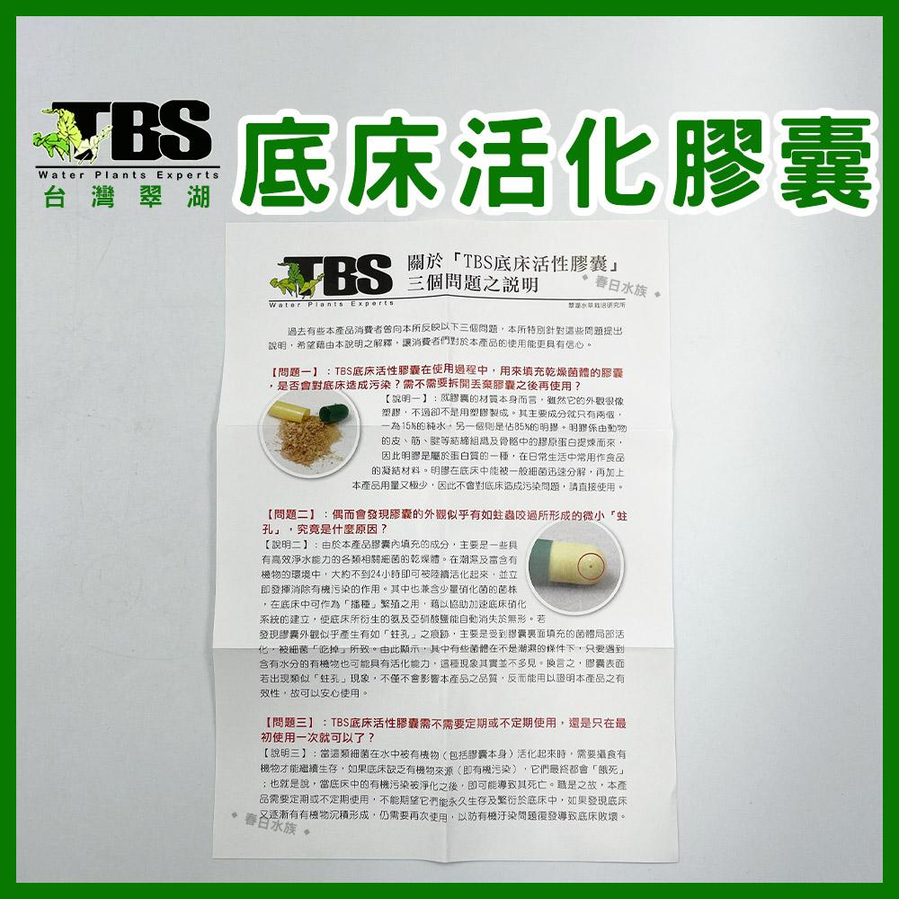 臺灣翠湖 TBS 底床活化菌 膠囊(30粒入) 底床活化菌 液肥 基肥 黑土 水草 肥料 水草硝化菌