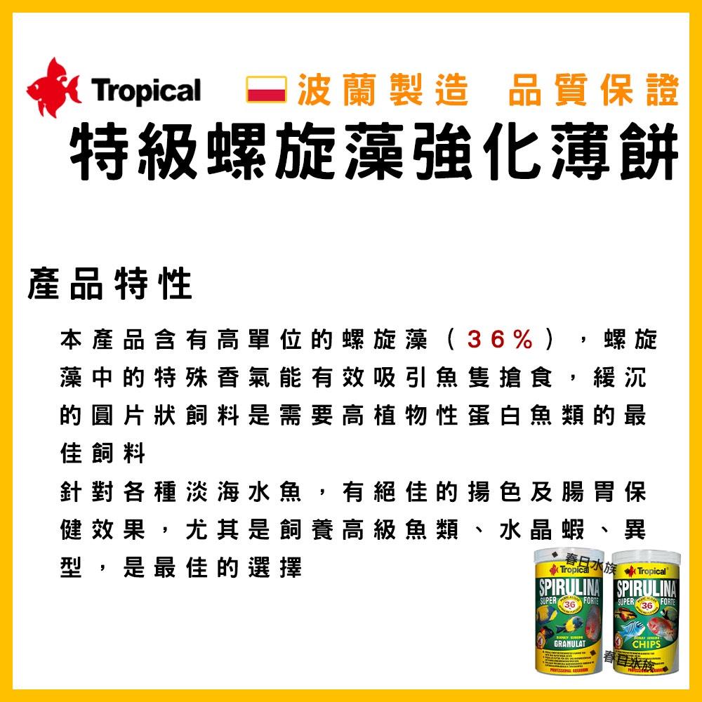 波蘭 Tropical  36% 5L 特級螺旋藻強化薄餅 異型 鼠魚 螺旋藻 金魚 沉底飼料 德比克