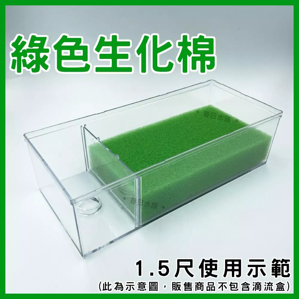 綠生化棉 1.5／2尺伸縮槽上部過濾滴流盒適用尺寸 生化棉 濾棉 培菌 過濾濾材 滴流盒 便當盒 上部過濾器