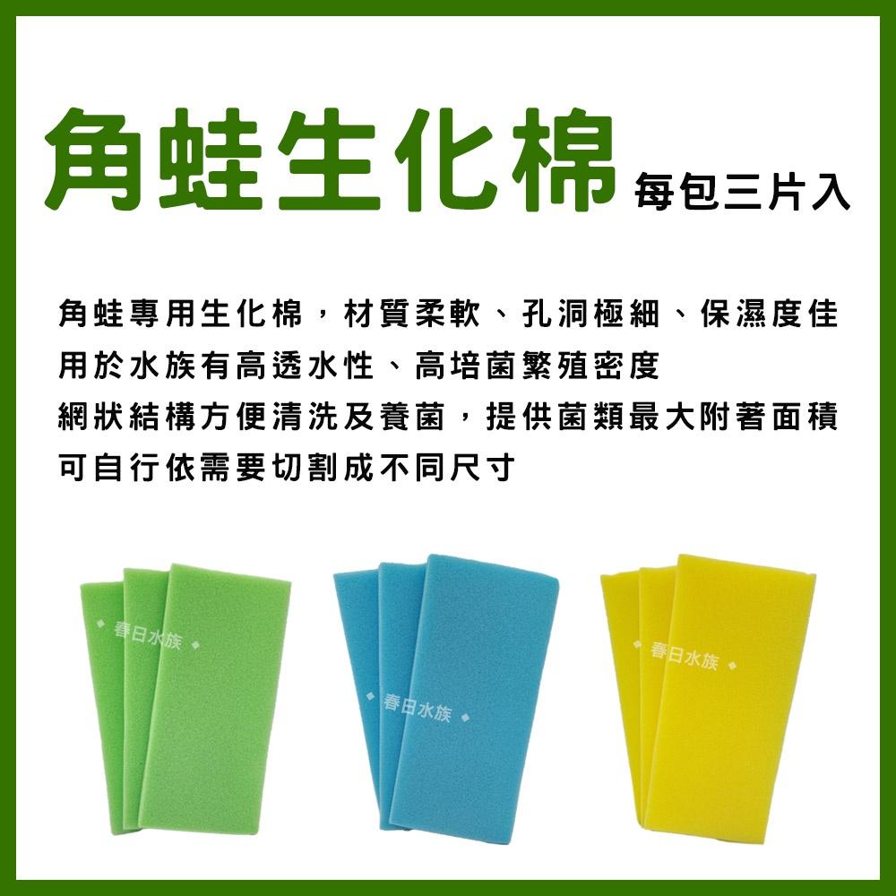 台灣製造 角蛙專用生化棉（三片入）角蛙棉 角蛙飼養箱 角蛙飼養盒 底材  過濾 濾材 兩棲類爬蟲 澤龜 蠑螈