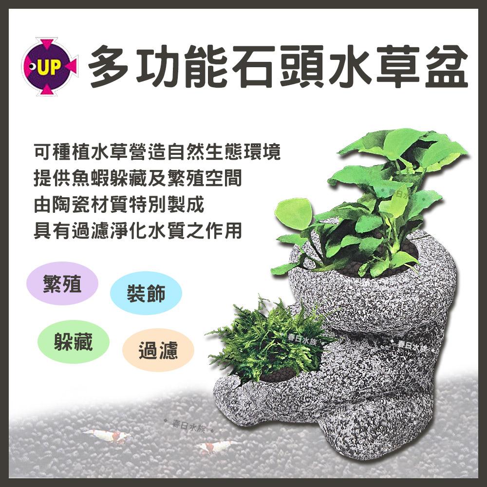 雅柏UP 多功能石頭水草盆 裝飾品 陶瓷飾品 底部裝飾 造景 擺飾 水族缸 陶瓷品 躲藏 小榕 莫絲 種植