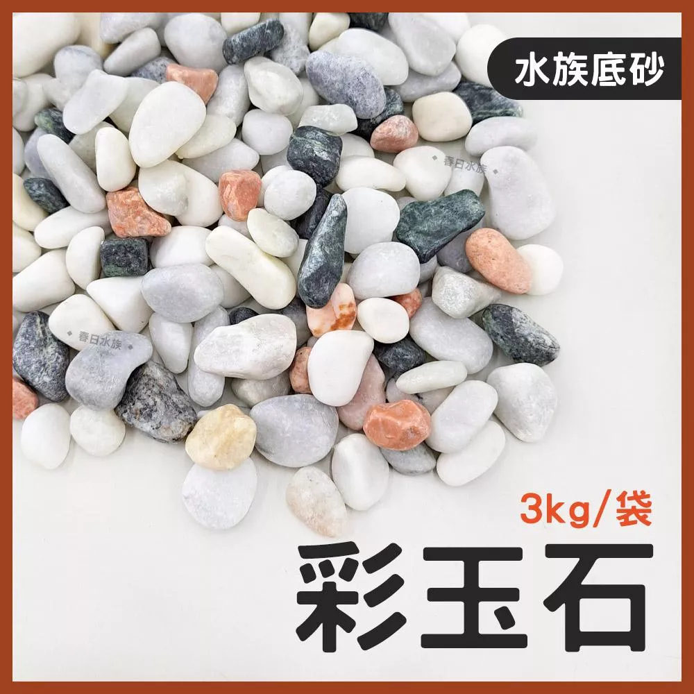 彩玉石 3kg 水族底砂 底沙 水族裝飾 中性底砂 魚缸底砂 魚缸造景 底砂 水族造景 水草