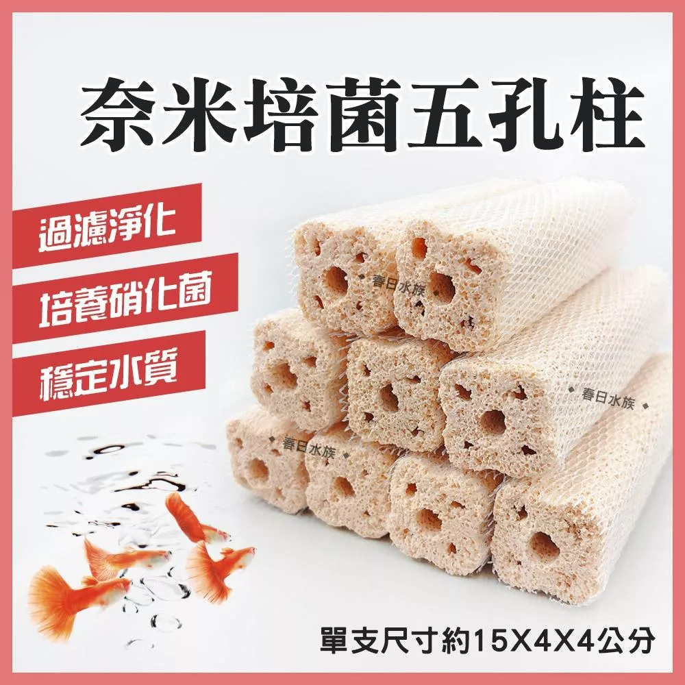 奈米培菌五孔柱 細菌屋 陶瓷柱 梅花柱 培菌柱 培菌磚 陶瓷環 水族濾材 硝化菌 培菌過濾 滴流盒 淨水濾材