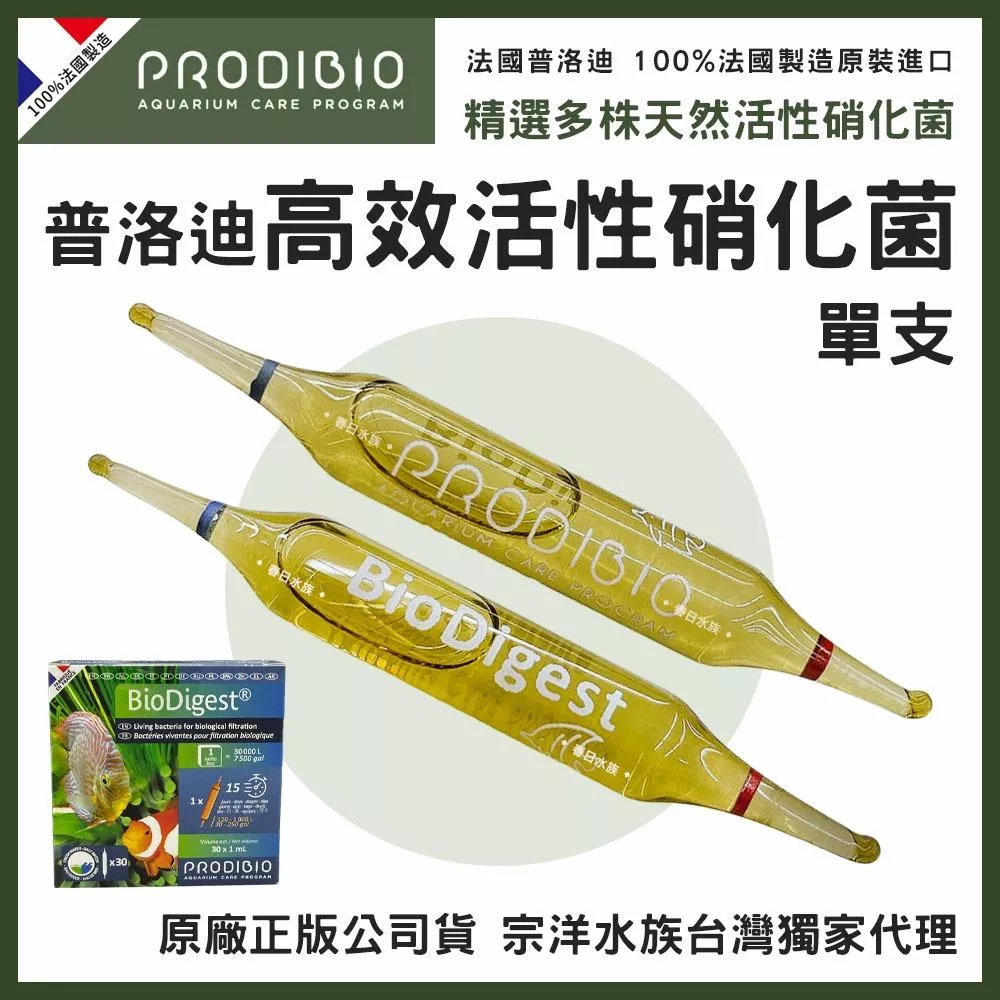 法國原廠正版公司貨 普洛迪高效活性硝化菌 單支 Biodigest 開缸神器神菌 50億活菌 過濾器 培菌 PRODIBIO