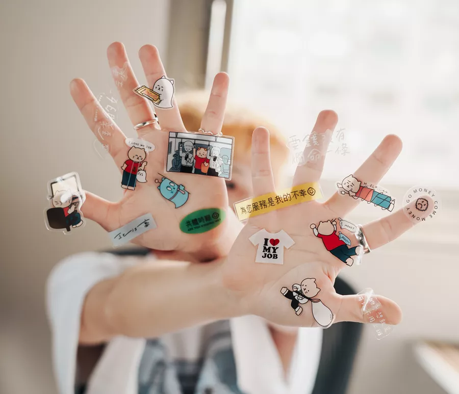 社畜之悲透明貼紙