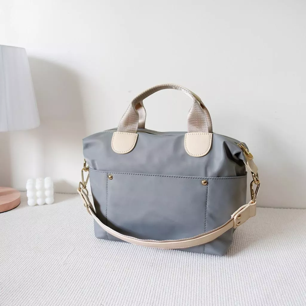 多口袋防潑水三用尼龍分層收納托特包