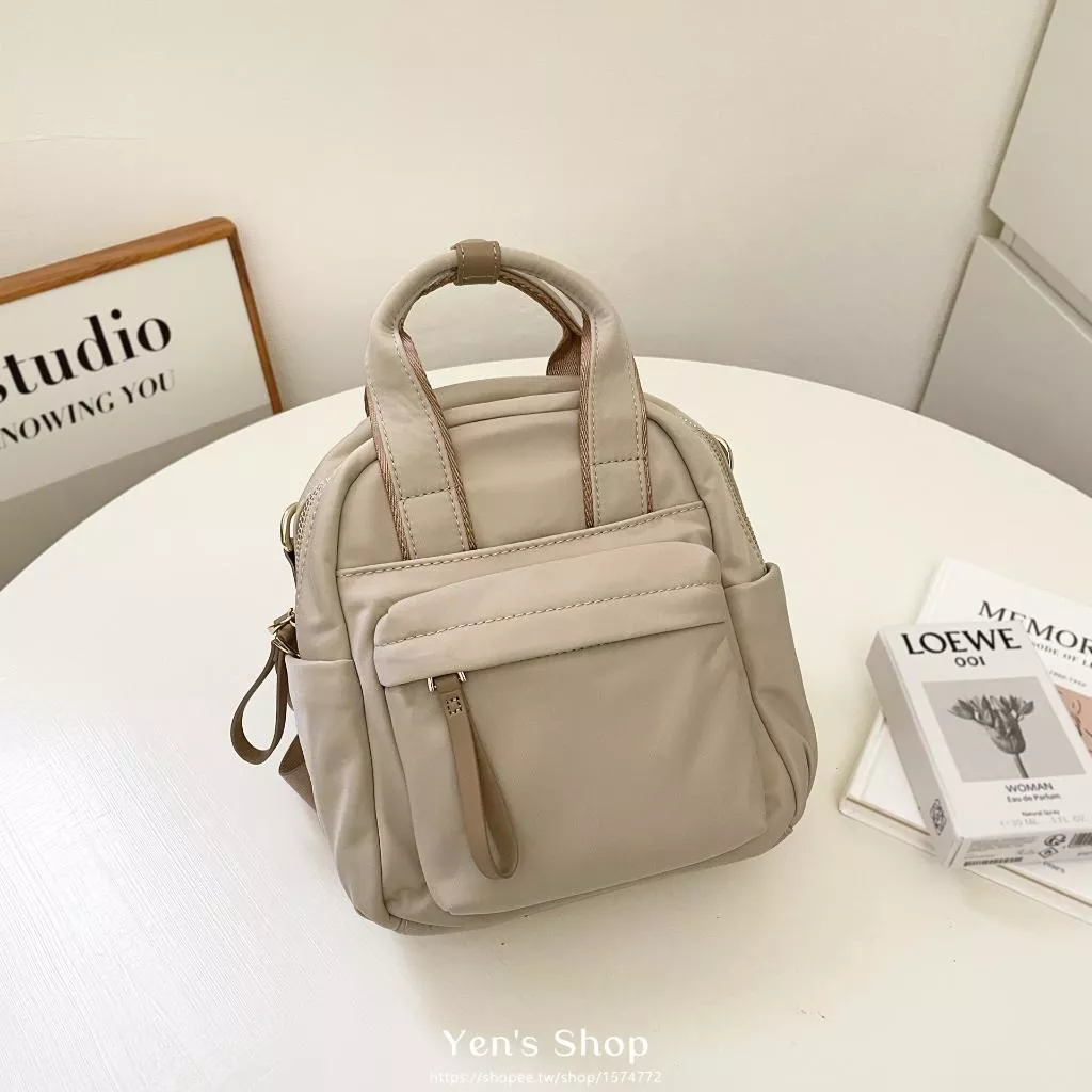 防潑水兩用尼龍迷你後背包 吐司包 雙拉設計鍊 輕便小巧 上班通勤 日常出遊必備｜Yen's Shop