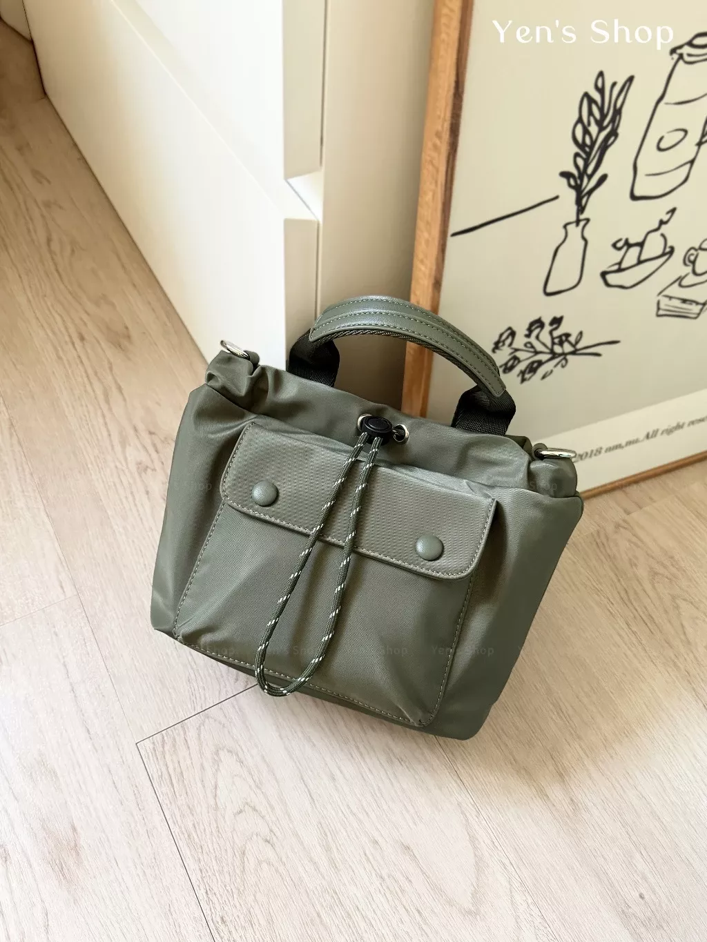 防潑水輕量三用尼龍水桶包｜上班通勤 旅行日常必備｜Yen′s Shop