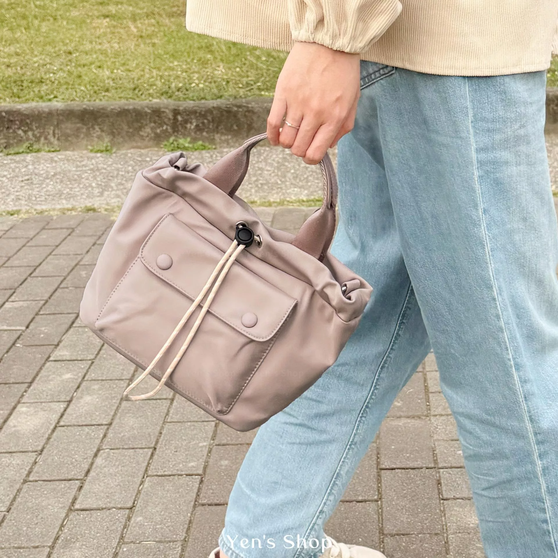 防潑水輕量三用尼龍水桶包｜上班通勤 旅行日常必備