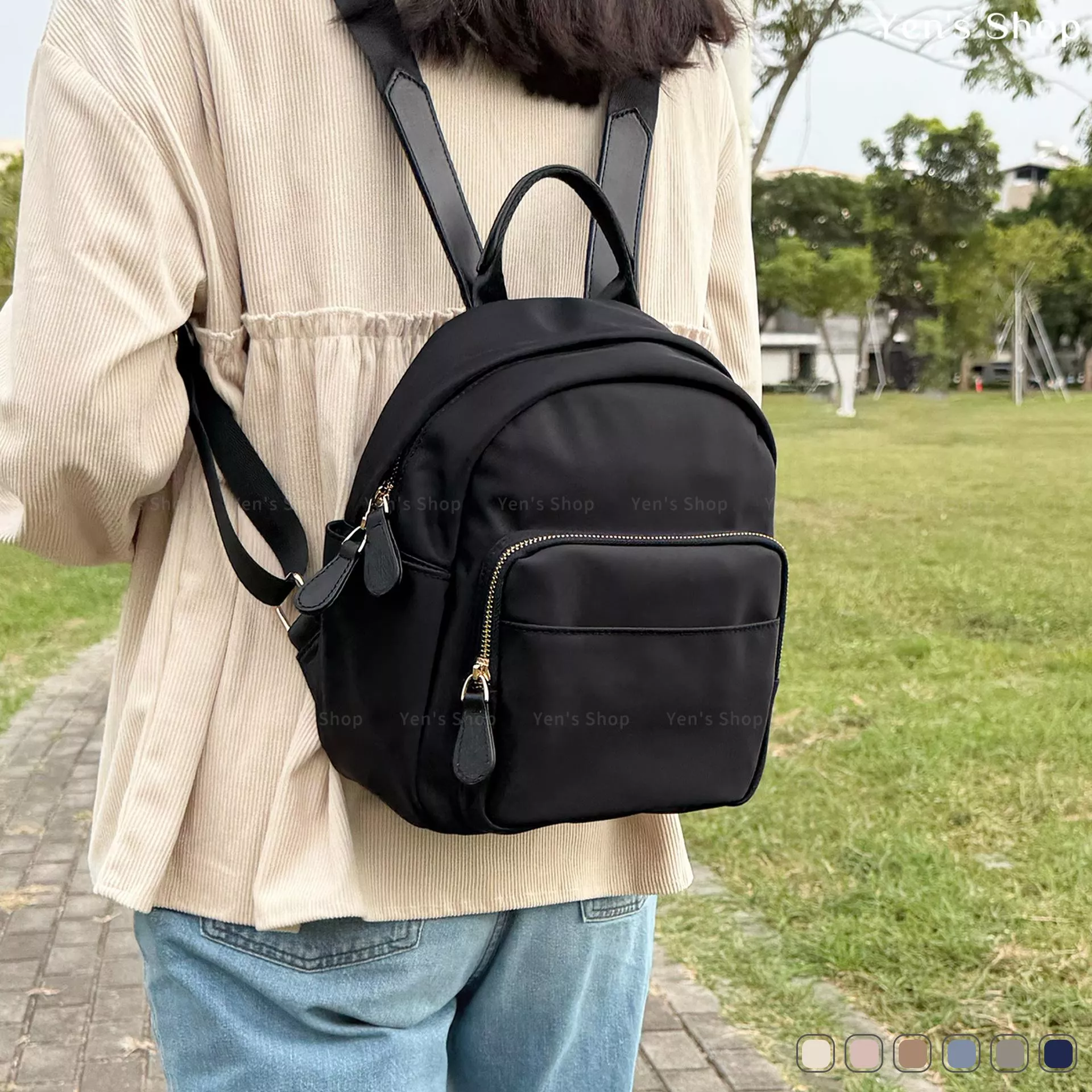 經典防潑水尼龍迷你後背包｜主袋防盜設計｜Mini Bag