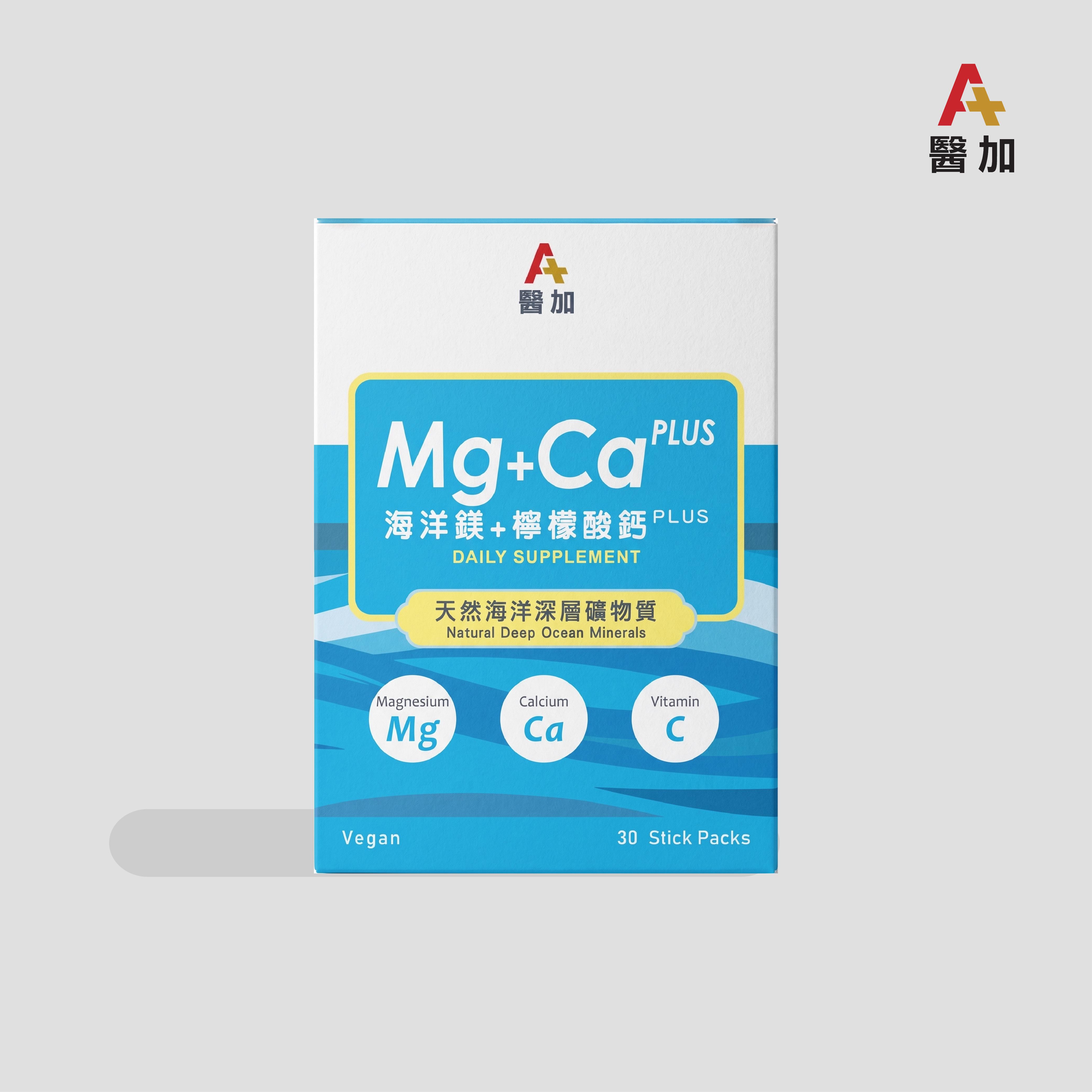 【醫加】海洋鎂+檸檬酸鈣(檸檬風味) 粉包(30包/盒)