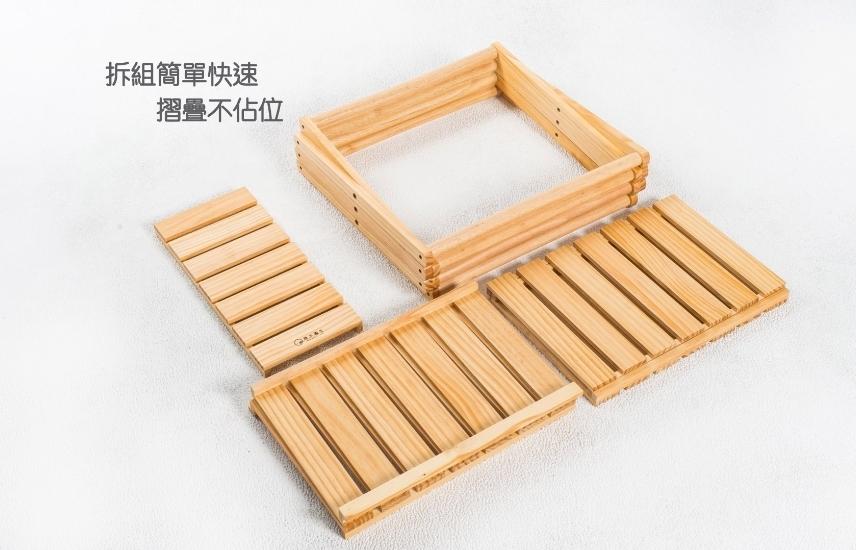 台灣製造【原木系列】手工四層架-條狀款桌面