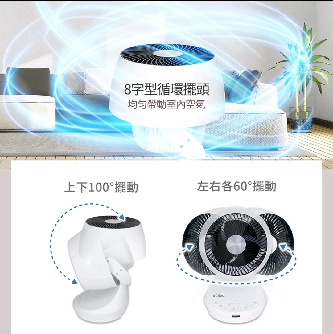 【Solac】3D空氣循環扇 SFB-Q03W
