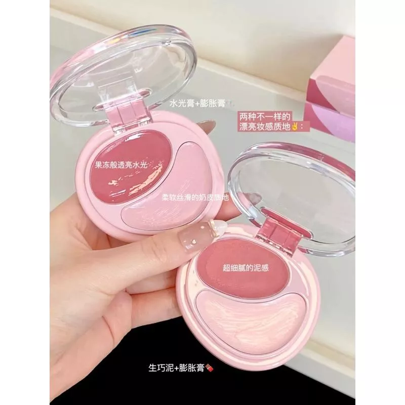 欣欣子同款🍎✨酵色雙色腮紅膏🫱🏻一盤搞定水光+腮紅+提亮面部凹陷！！！（定妝後也能用的水光膏）