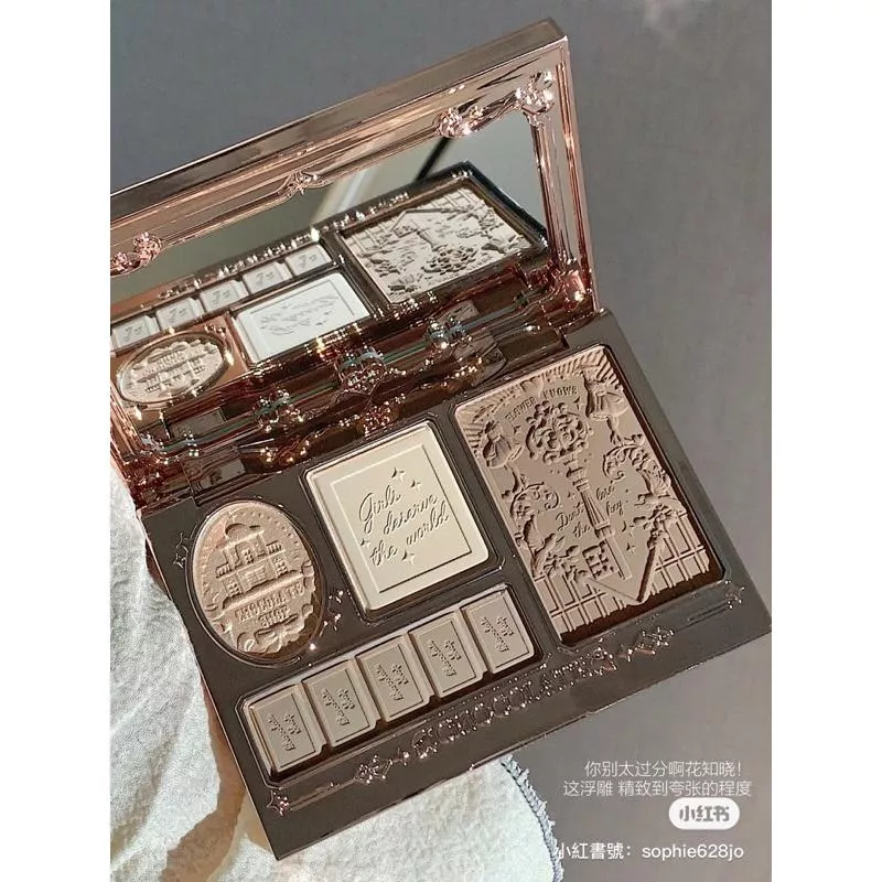 花知曉巧克力商店🎠浮雕修容盤/高光修容一盤搞定🤝🏻