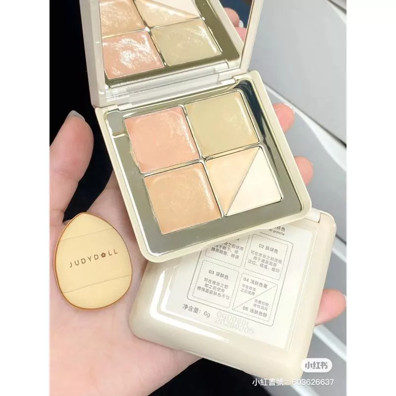 new附小粉撲✨橘朵五色遮瑕盤/四種膏體