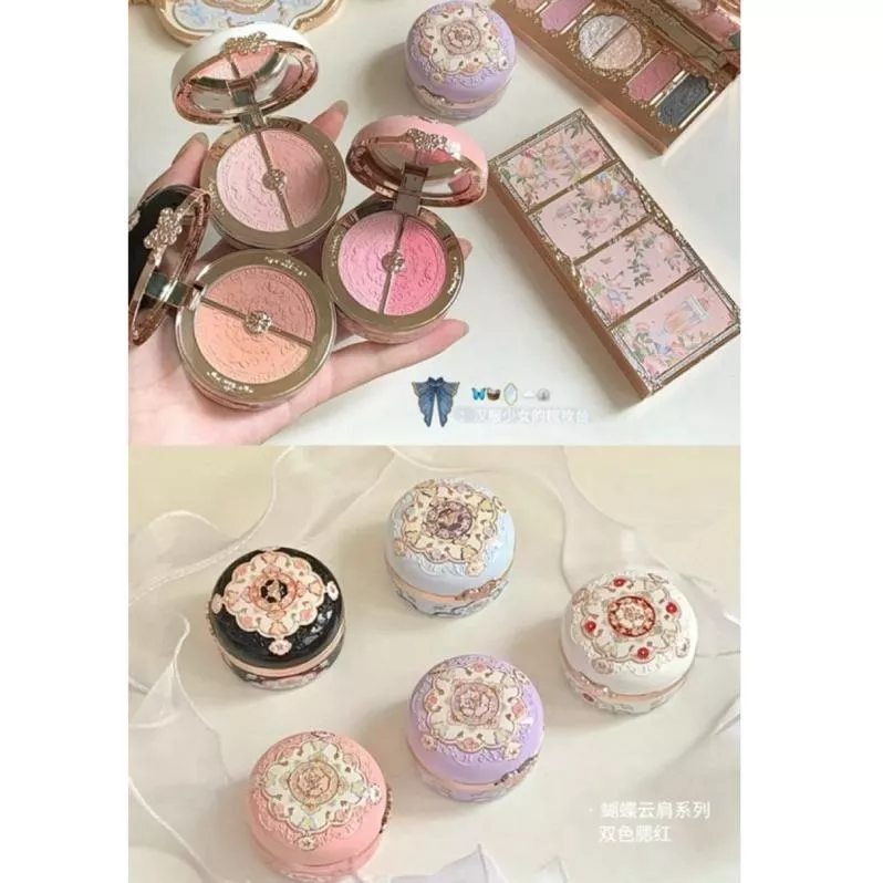 中式美學我悟啦🎑❣️花知曉蝴蝶云肩全系列/固體唇膏/雙色腮紅/浮雕六色眼影/高光修容盤