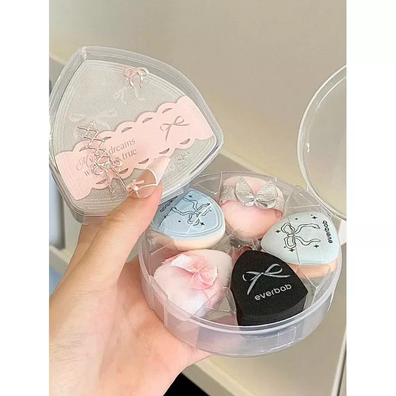 附收納盒🩰✨Everbab蝴蝶結奶皮氣墊粉撲/迷你手指粉撲🖐🏻🖐🏻🖐🏻