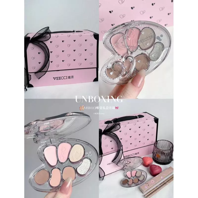 💐唯資春日粉墨派對禮盒🍧🩷 唇頰兩用布丁多用膏🍮 大藝術家七色眼影盤🎨