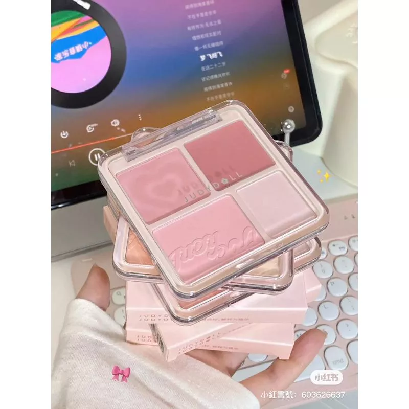 新色上架！送粉撲🐈💗 Judydoll橘朵腮紅高光盤！三腮紅➕一高光提亮！一盤多用氛圍感的神🫧