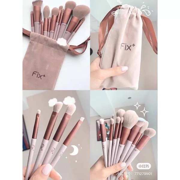 fix菲斯加芬美妝全套工具速乾化妝刷套裝/12隻