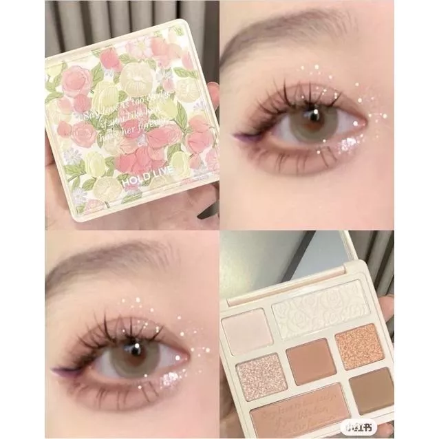 HOLDLIVE巴黎花園眼影盤｜碎鑽花瓣玫瑰盤溫柔哭🥺