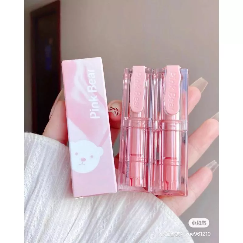 ♡現貨+預購♡ 新色上架🍒Pinkbear奶凍唇膏🐻偽素顏水光果汁唇膏