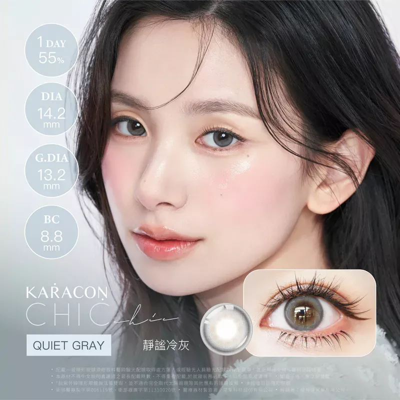 日拋【優視達】靜謐灰 Quiet Gray (10片裝)