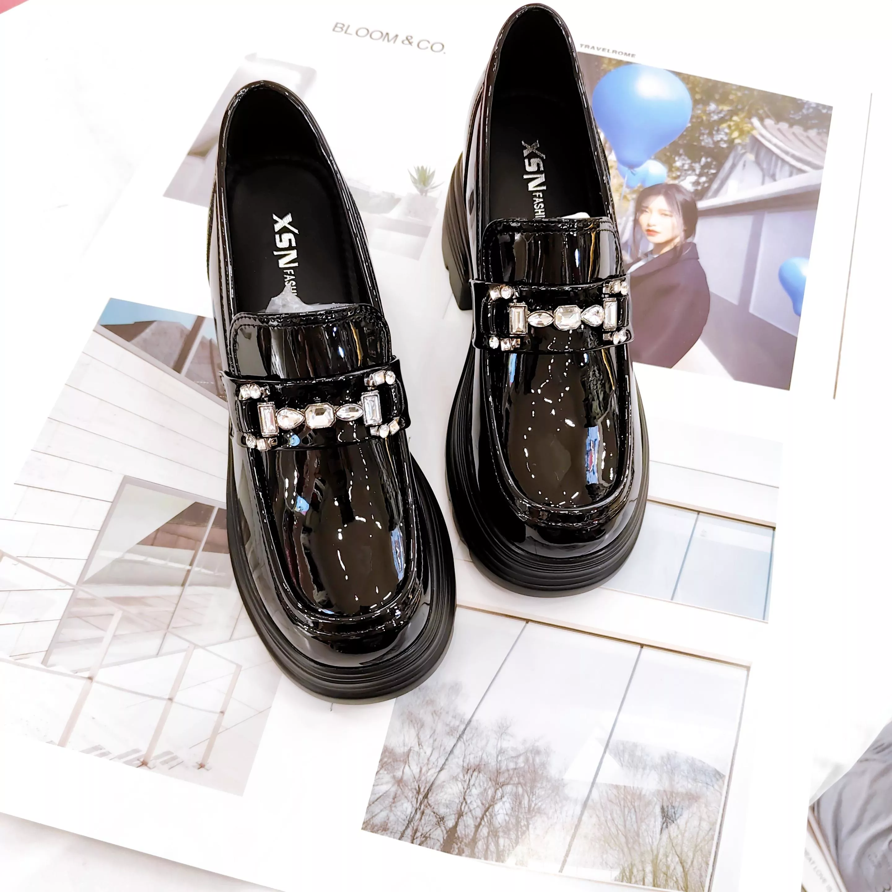 英倫風 - 加高厚底樂福鞋